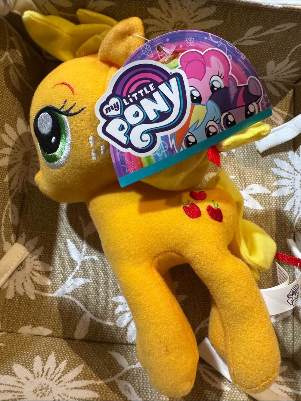 My Little Pony Yellow Applejack Plush with Red Apple Cutie Mark